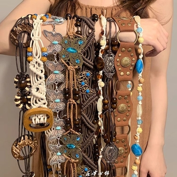 Vintage bohemiska tauriņ motīva jostas ķēde, etniska dekoratīva stila • Unisex • Metāla • Vasarai • Pavasara 2025 izlaišana • Jauniešiem