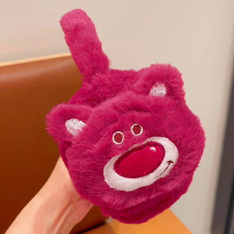 Soaring Dječji ušni zaštitnici – Dizajn Strawberry Bear, pliš, topli i otporni na vjetar, korejski stil