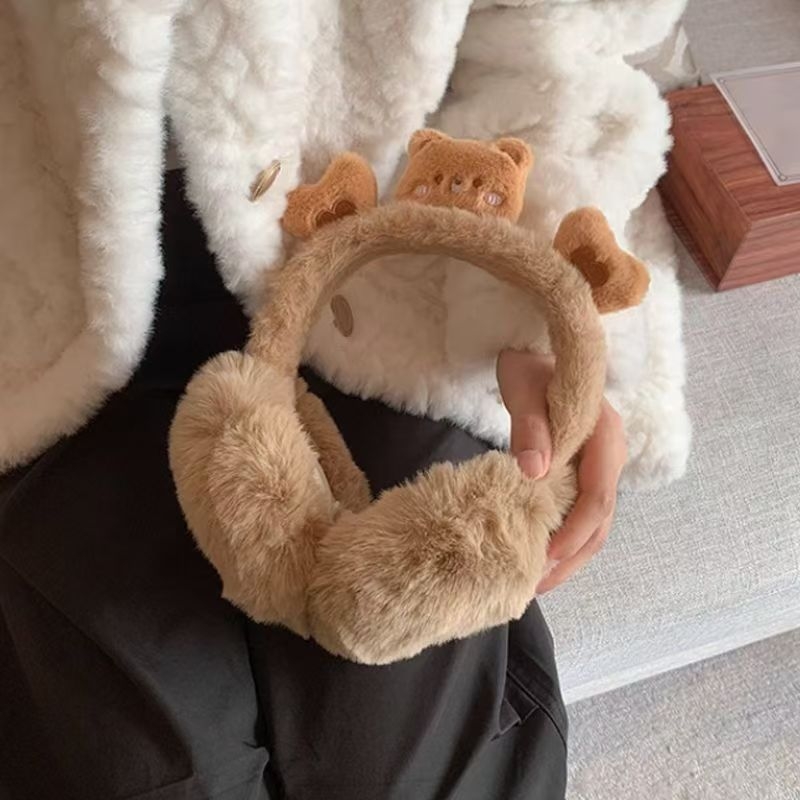 Panda γούνινα καπάκια αυτιών — πτυσσόμενα για το χειμώνα, για ενήλικες γυναίκες
