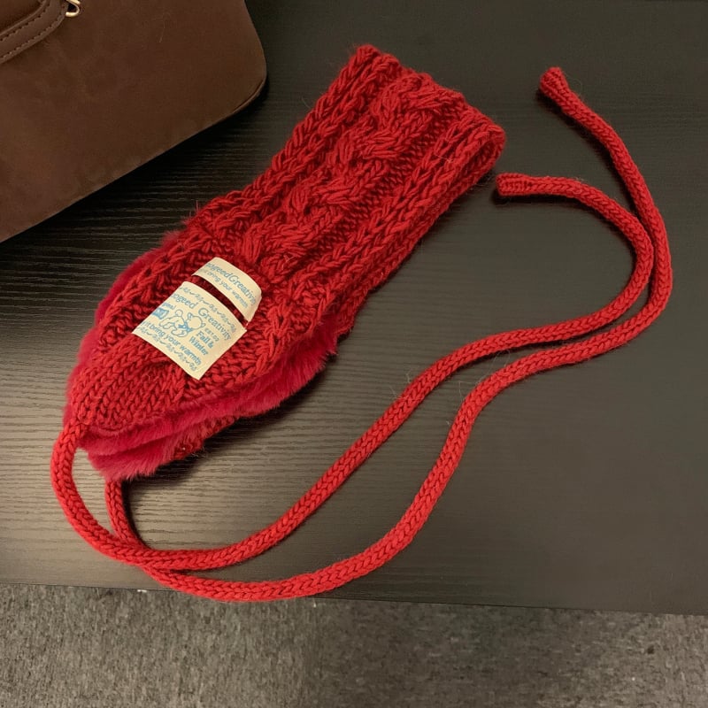 Protecții de urechi tricotate cu fular pentru gât – pentru femei, pliabile, versatile, protecție pentru urechi de iarnă