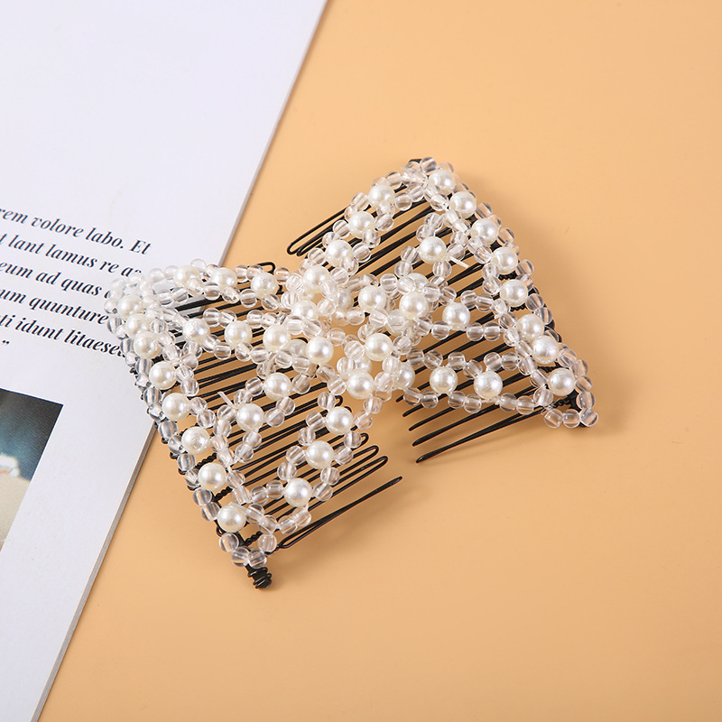 Sulamist valmistatud juuksehari pärlidega, naiselik stiil, teemantdetailid, punumine, kohandatav