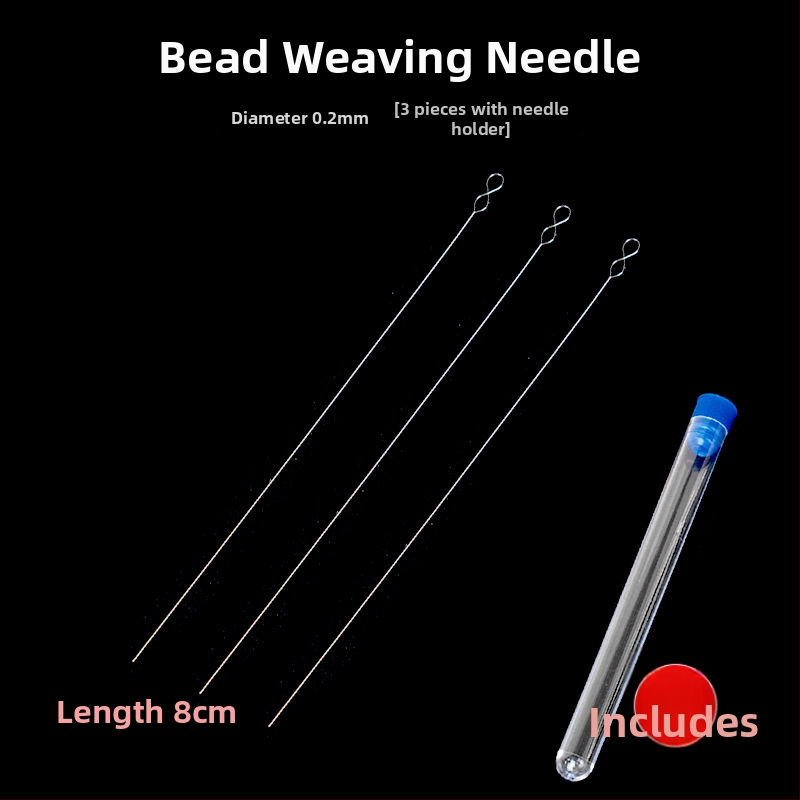 Aifsa karoliukų adata — ilga apsivijusi adata perloms ir kristalams, rankų darbo DIY įrankių rinkinys