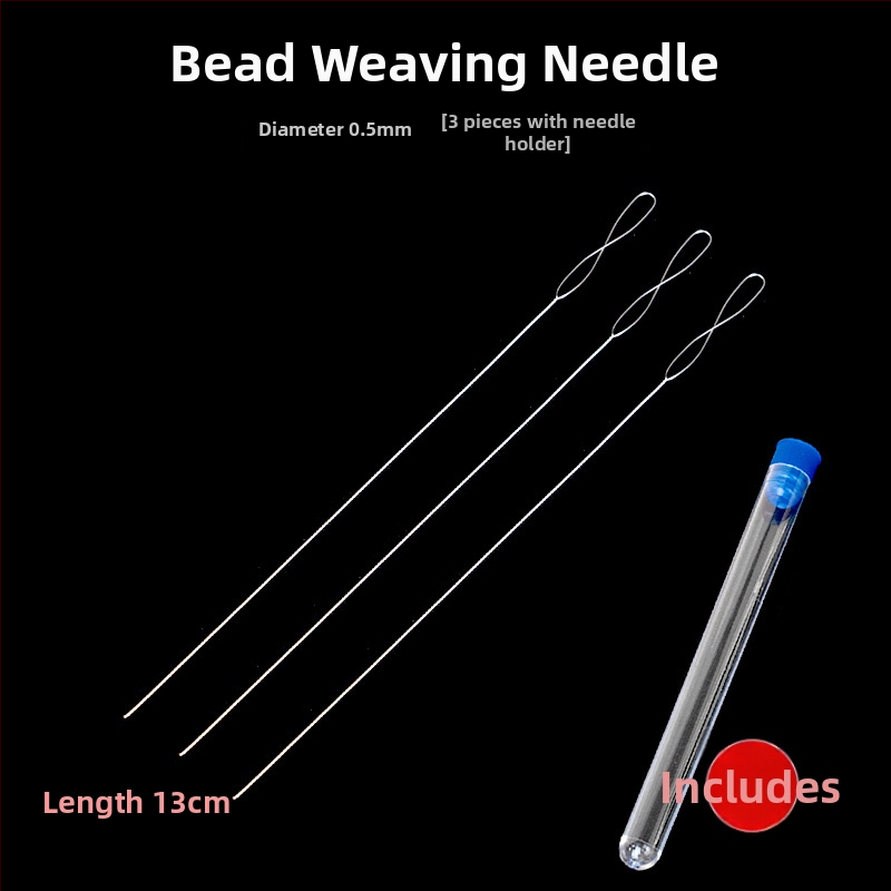 Aifsa karoliukų adata — ilga apsivijusi adata perloms ir kristalams, rankų darbo DIY įrankių rinkinys