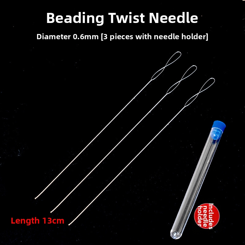 Aifsa karoliukų adata — ilga apsivijusi adata perloms ir kristalams, rankų darbo DIY įrankių rinkinys