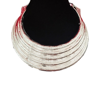 Vėrinys, Miao etninio stiliaus, geometrijškas cinko lydinio pakabukas, daugiasluoksnė susukta grandinė, moterims