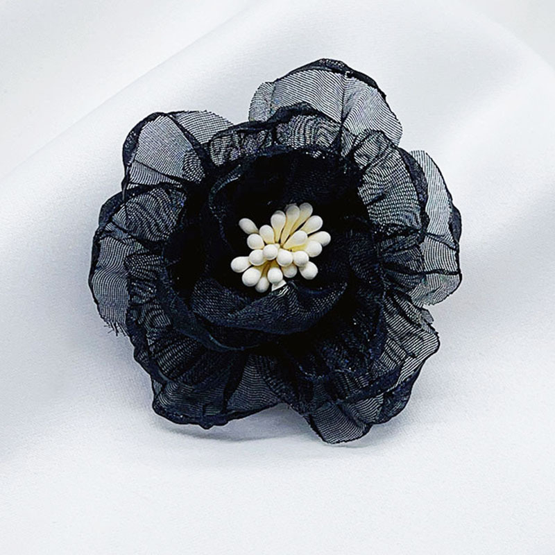 Tekstilni dodaci — organza cvijet, ručno izrađen, cvjetni motiv, korejski stil, za kosu i ukrašavanje odjeće