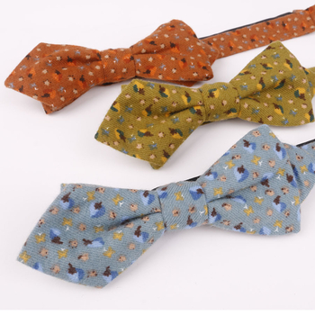 Mašna leptir s floralnim printom, poliester, jacquard tkanina, podstava od acetata, unisex