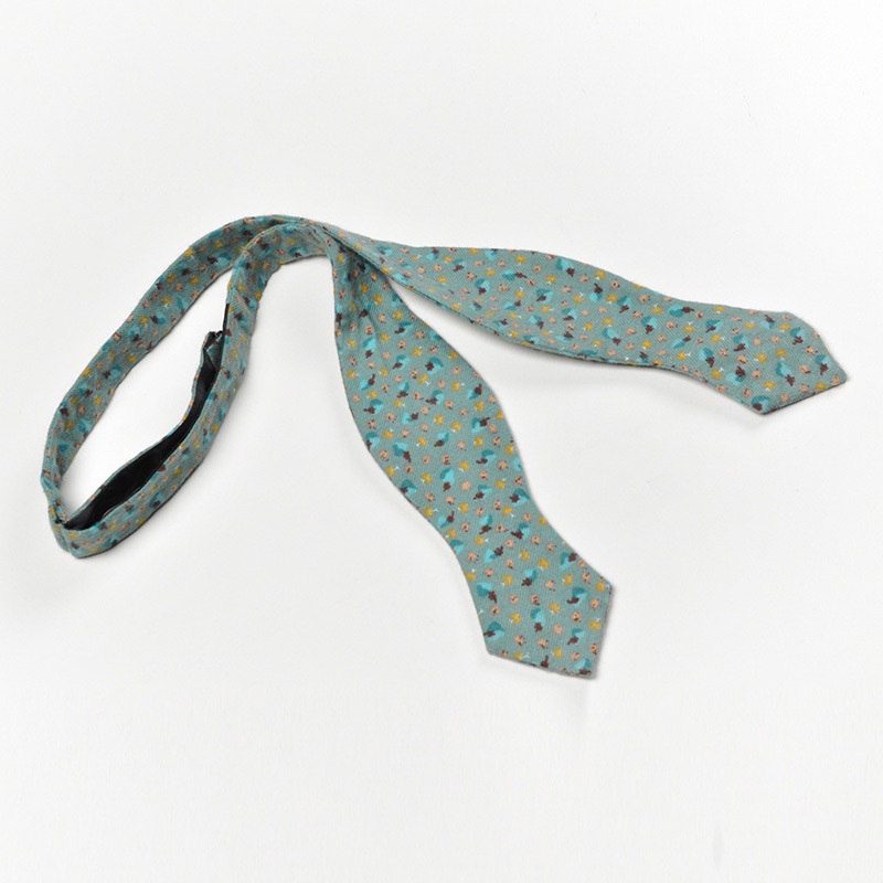 Mašna leptir s floralnim printom, poliester, jacquard tkanina, podstava od acetata, unisex