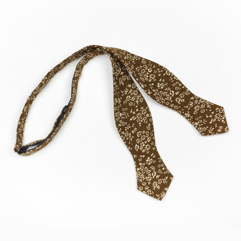 Mašna leptir s floralnim printom, poliester, jacquard tkanina, podstava od acetata, unisex
