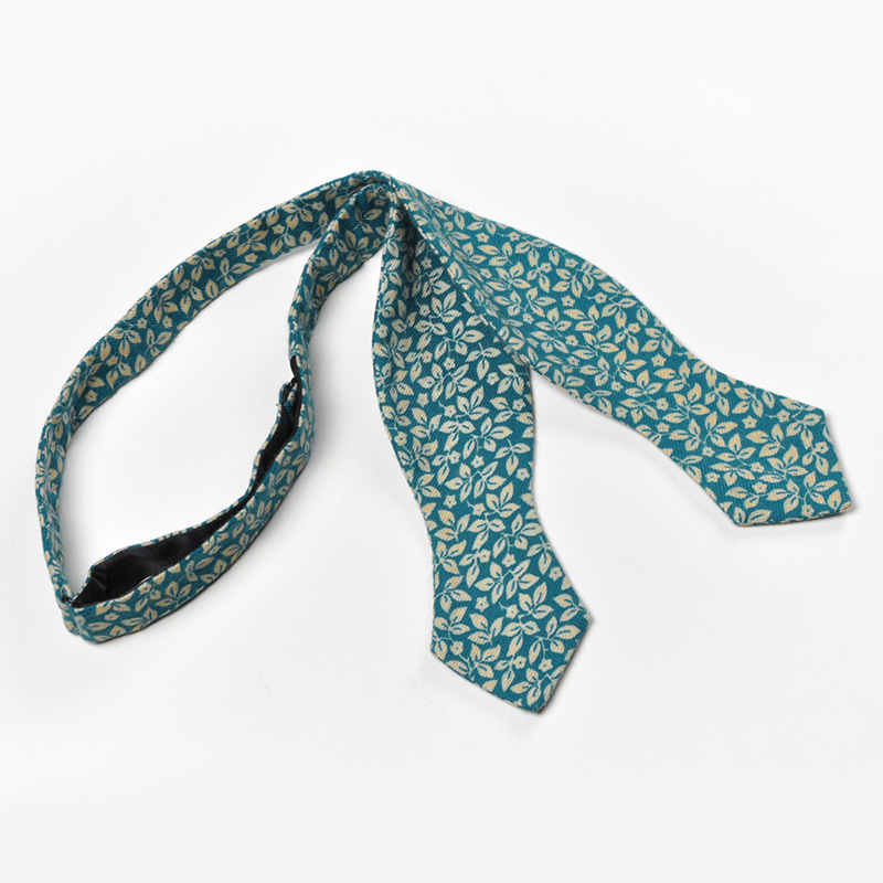 Mašna leptir s floralnim printom, poliester, jacquard tkanina, podstava od acetata, unisex
