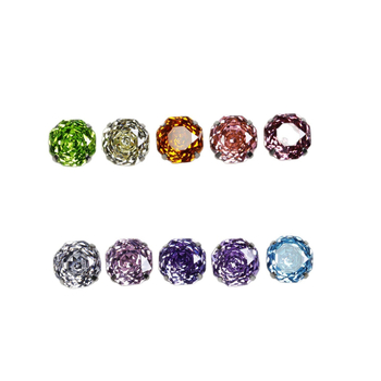 G23 titániumötvözetű geometriai formájú fülbevaló cirkón díszítéssel, titan fülpálcával