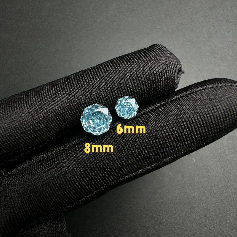 G23 titániumötvözetű geometriai formájú fülbevaló cirkón díszítéssel, titan fülpálcával