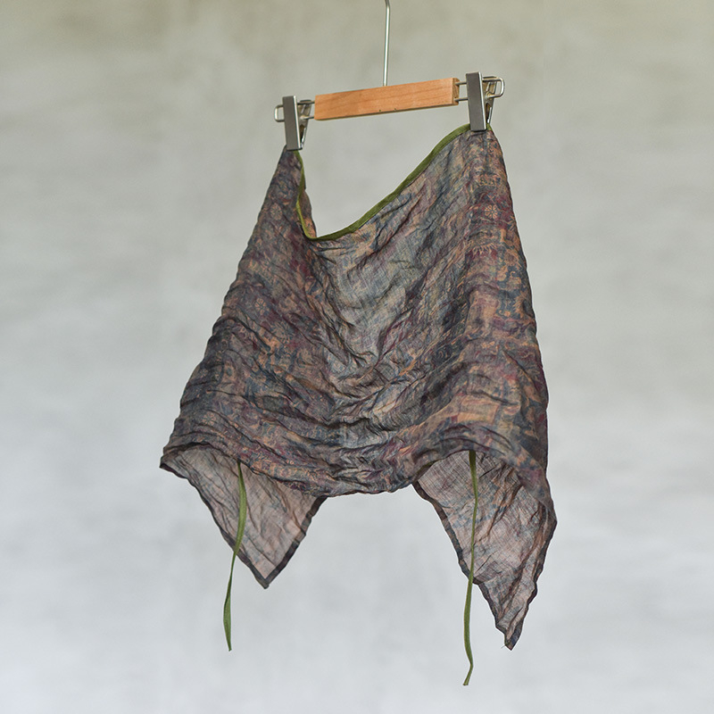 Jednodelna pregača s digitalnim otiskom na tkanini, pravokutni oblik, serija Mala pregača, ženski stil književnost i umjetnost