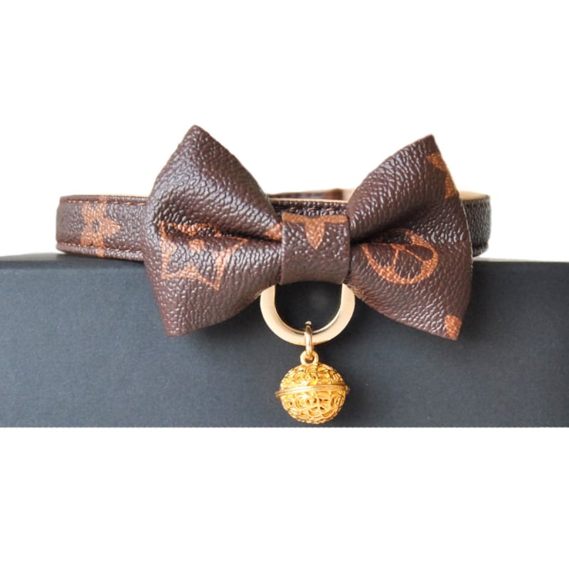 Unisex choker su varpeliu, PU medžiaga, šoninė grandinė