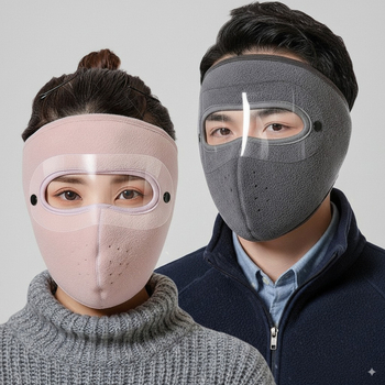 Maska za biciklizam od fleec materijala, unisex, mješavina pamuka i poliestera, mogućnost prilagodbe