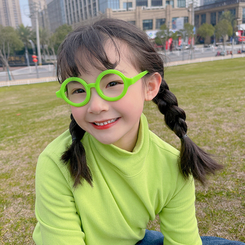 10-частен комплект детски рамки за очила без лещи, пълна рамка от смола, UV380 защита.