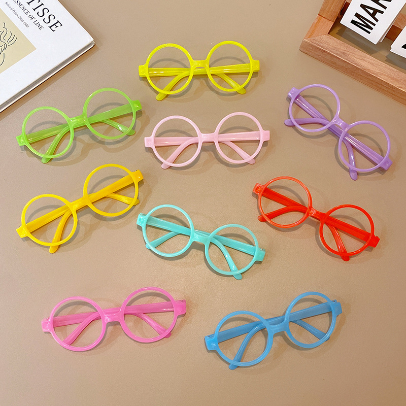 10-частен комплект детски рамки за очила без лещи, пълна рамка от смола, UV380 защита.