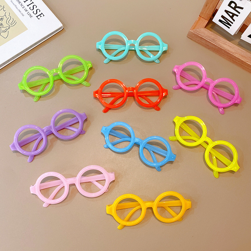 10-частен комплект детски рамки за очила без лещи, пълна рамка от смола, UV380 защита.