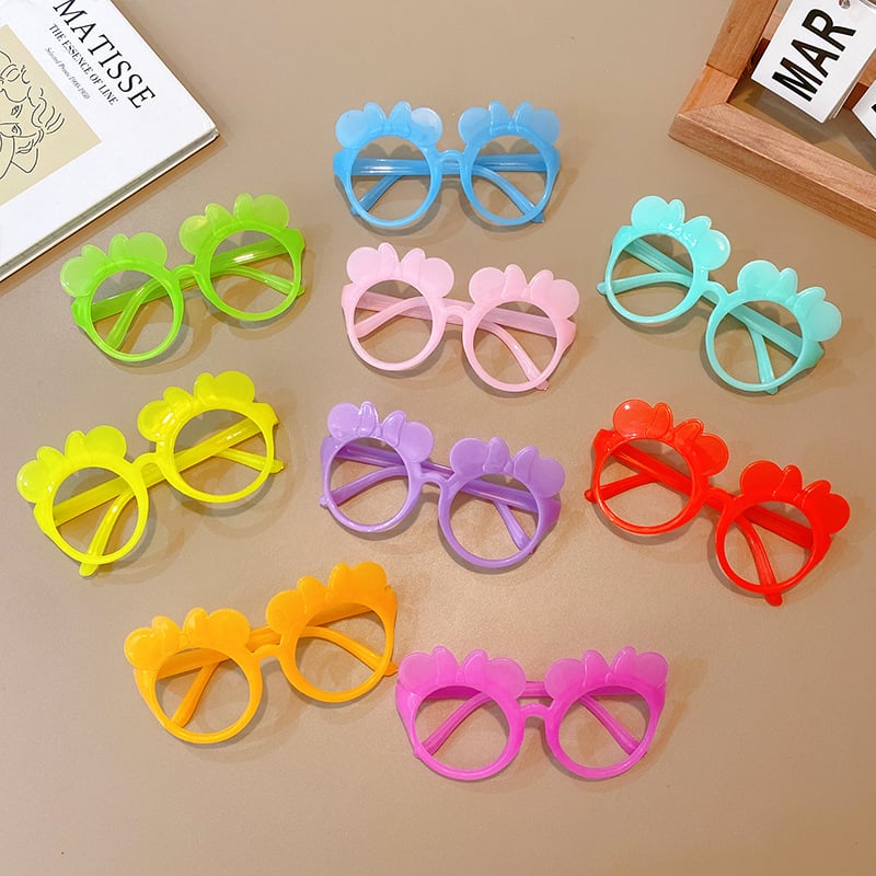 10-частен комплект детски рамки за очила без лещи, пълна рамка от смола, UV380 защита.