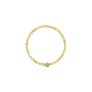Ženski narukvica s kristalima Golden Hair Crystal – geometrijski oblik, lagani luksuz, niz od perlica