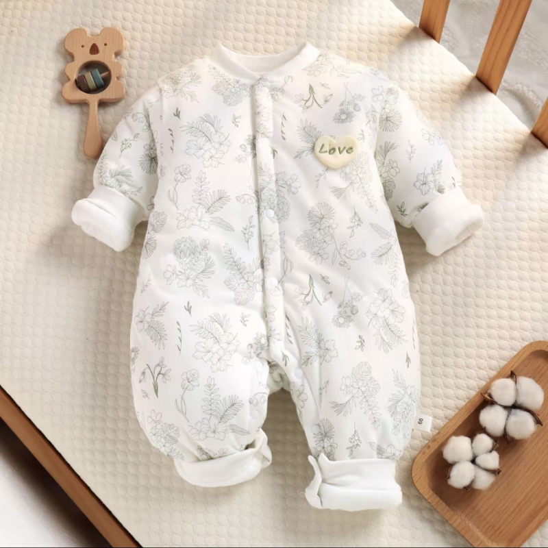 Overal de bebeluți din bumbac, mâneci lungi, unisex, stil coreean, 100% bumbac, pentru primăvară și toamnă