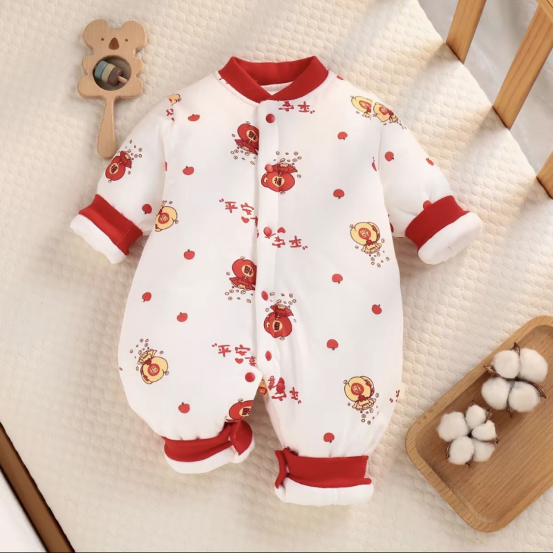 Overal de bebeluți din bumbac, mâneci lungi, unisex, stil coreean, 100% bumbac, pentru primăvară și toamnă