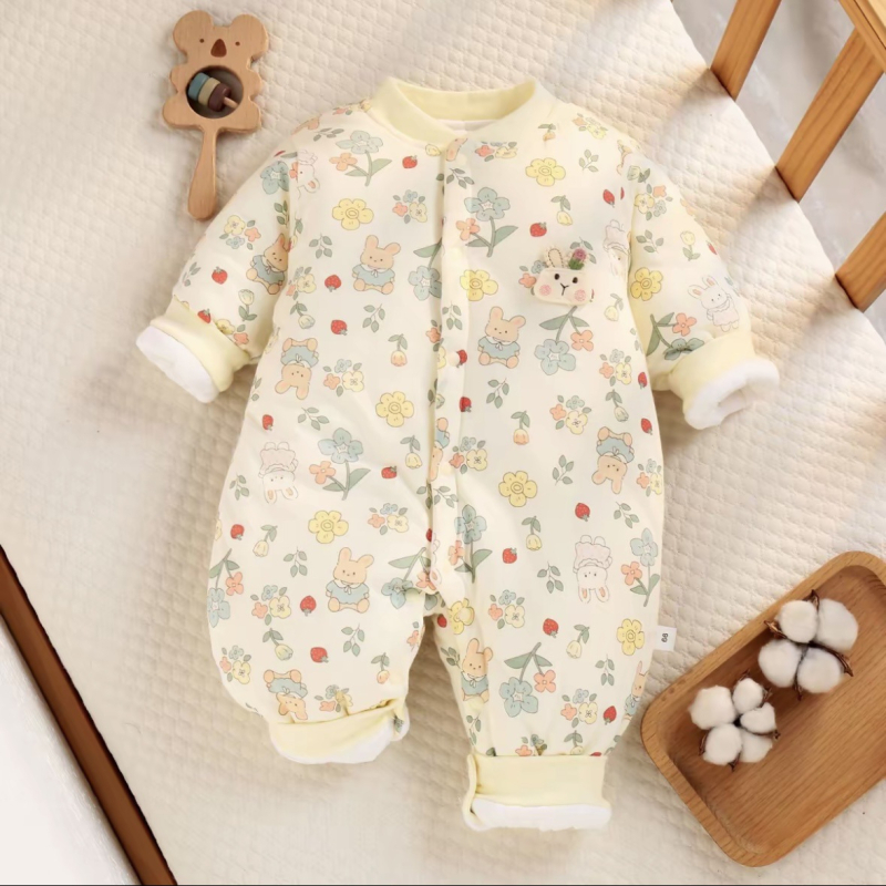 Overal de bebeluți din bumbac, mâneci lungi, unisex, stil coreean, 100% bumbac, pentru primăvară și toamnă