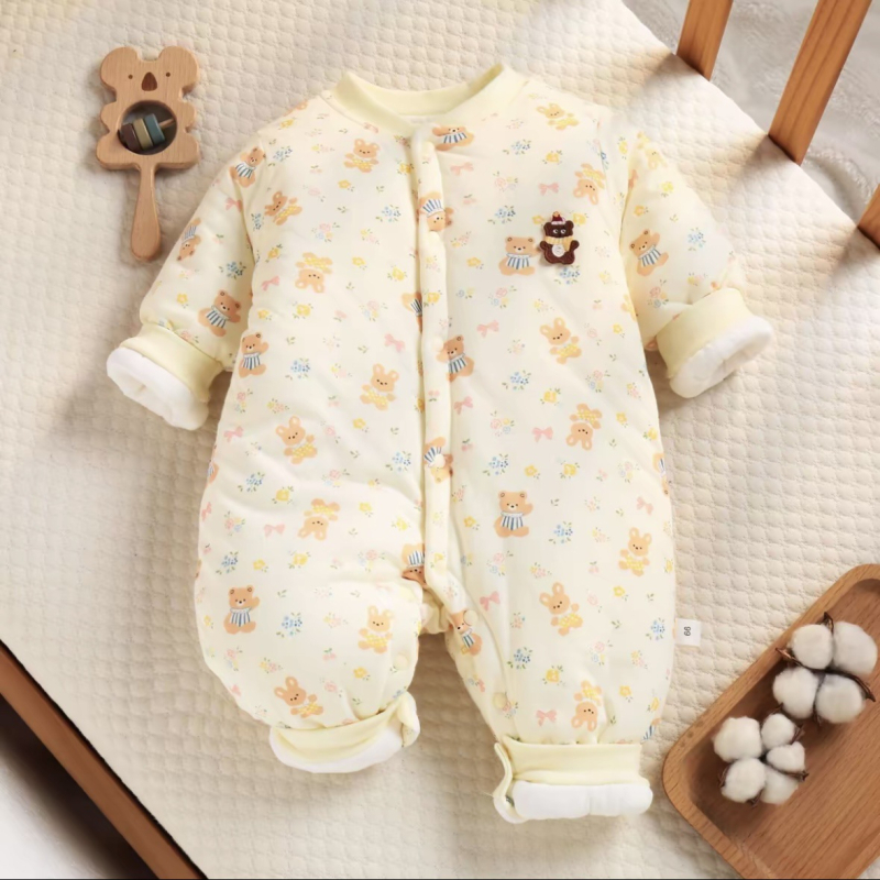 Overal de bebeluți din bumbac, mâneci lungi, unisex, stil coreean, 100% bumbac, pentru primăvară și toamnă