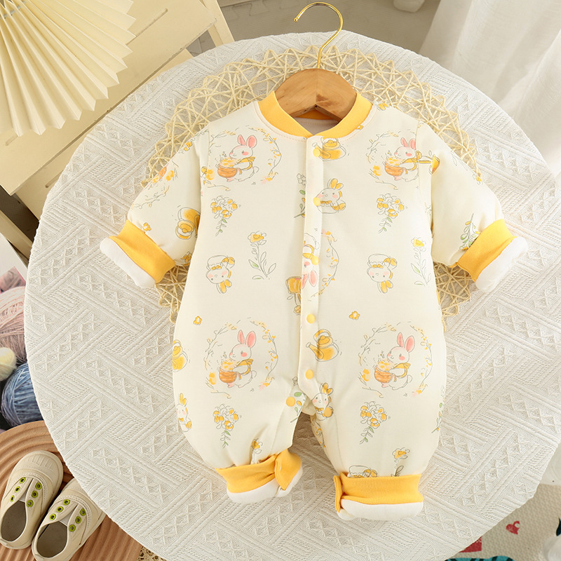 Overal de bebeluți din bumbac, mâneci lungi, unisex, stil coreean, 100% bumbac, pentru primăvară și toamnă