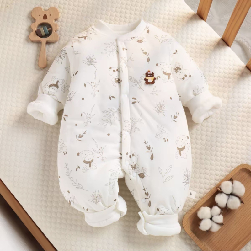 Overal de bebeluți din bumbac, mâneci lungi, unisex, stil coreean, 100% bumbac, pentru primăvară și toamnă