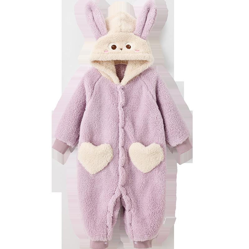 Zīdaiņu polārfleksa kombinezons ar kapuci, garām piedurknēm, unisex, ziemai un rudens sezonai (polārfleks; kapuce; garas piedurknes; unisex; ziemai/rudens)