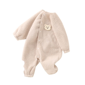 Bērnu kombinezonā ar lāča zīmējumu rudens–ziemas sezonai, zīdaiņiem, 100% poliesteris