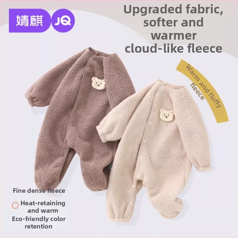 Bērnu kombinezonā ar lāča zīmējumu rudens–ziemas sezonai, zīdaiņiem, 100% poliesteris