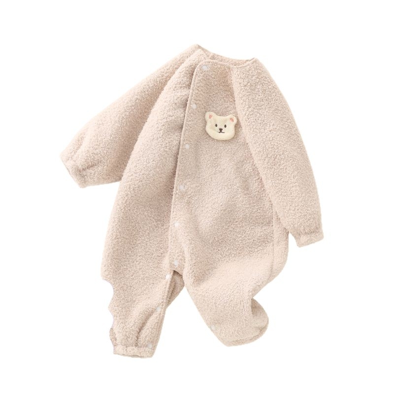 Bērnu kombinezonā ar lāča zīmējumu rudens–ziemas sezonai, zīdaiņiem, 100% poliesteris