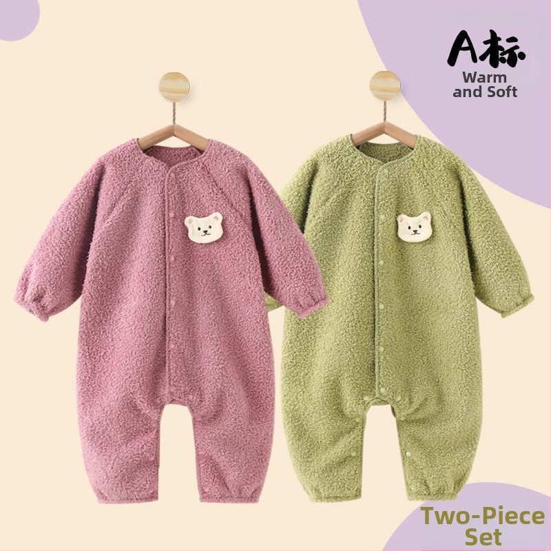 Bērnu kombinezonā ar lāča zīmējumu rudens–ziemas sezonai, zīdaiņiem, 100% poliesteris