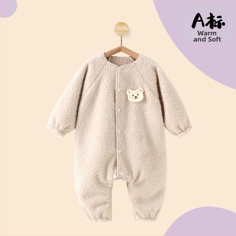 Bērnu kombinezonā ar lāča zīmējumu rudens–ziemas sezonai, zīdaiņiem, 100% poliesteris