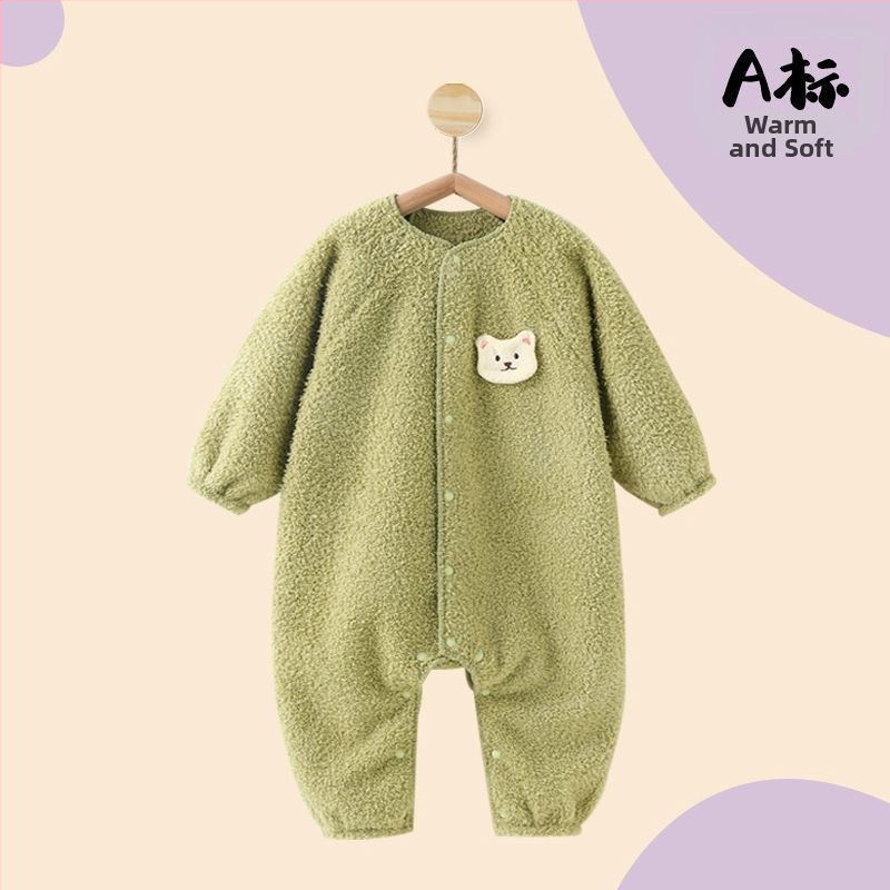 Bērnu kombinezonā ar lāča zīmējumu rudens–ziemas sezonai, zīdaiņiem, 100% poliesteris