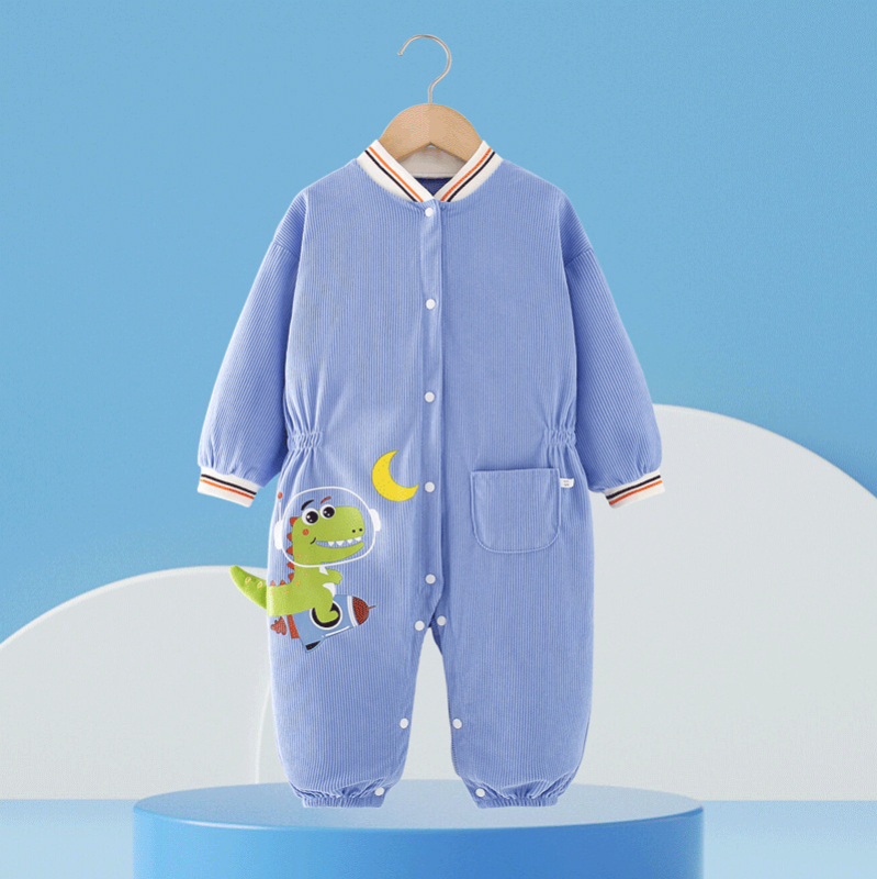 Bērnu vienas daļas rompers, poliesters, garas piedurknes, vecuma grupa 1–3 gadi, ziema pavasaris rudens