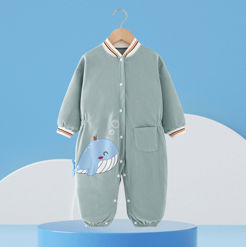 Bērnu vienas daļas rompers, poliesters, garas piedurknes, vecuma grupa 1–3 gadi, ziema pavasaris rudens