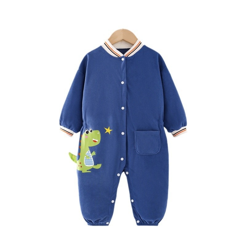 Bērnu vienas daļas rompers, poliesters, garas piedurknes, vecuma grupa 1–3 gadi, ziema pavasaris rudens