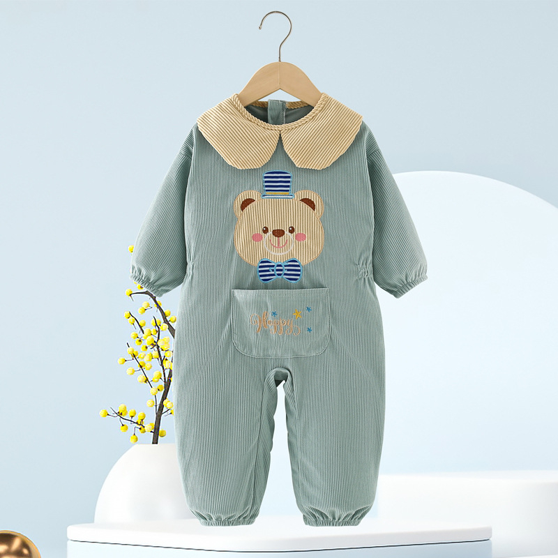 Bērnu vienas daļas rompers, poliesters, garas piedurknes, vecuma grupa 1–3 gadi, ziema pavasaris rudens