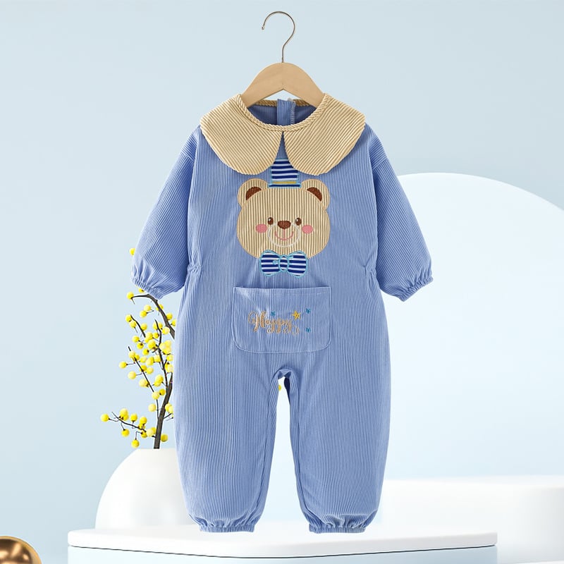 Bērnu vienas daļas rompers, poliesters, garas piedurknes, vecuma grupa 1–3 gadi, ziema pavasaris rudens