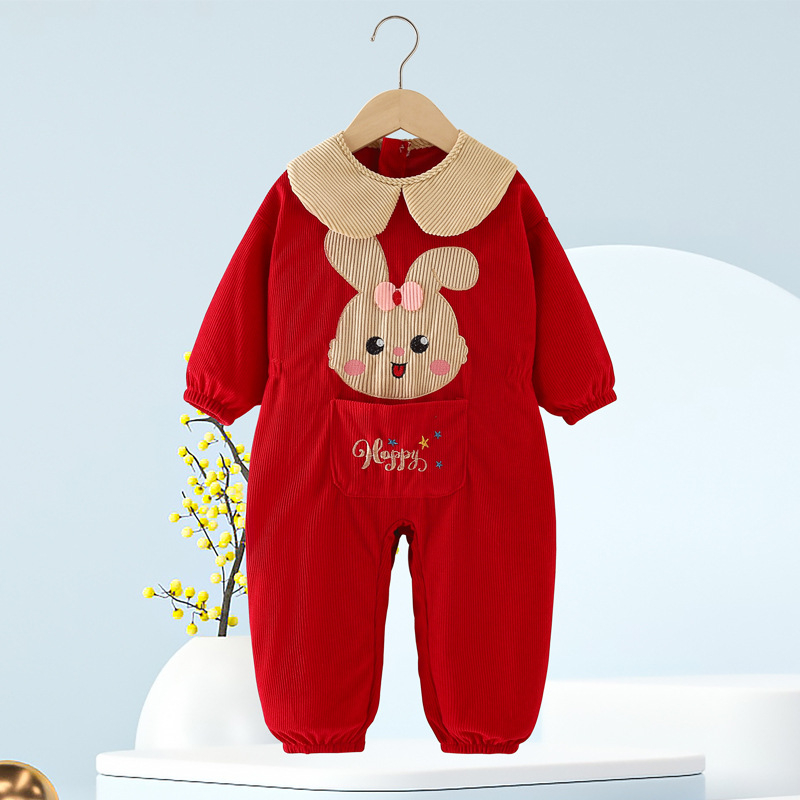 Bērnu vienas daļas rompers, poliesters, garas piedurknes, vecuma grupa 1–3 gadi, ziema pavasaris rudens