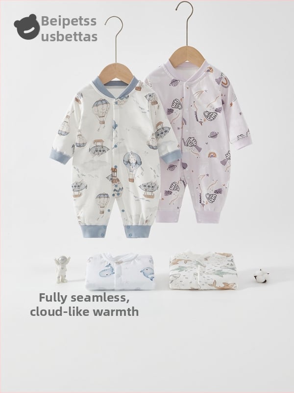 Bērnu kombinezonā ar kokvilnas pildījumu, garas piedurknes, vecums 1–3 gadi, pavasaris-rudens-zima, pogu aizdare