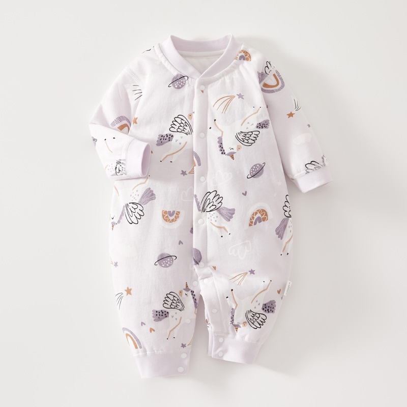 Bērnu kombinezonā ar kokvilnas pildījumu, garas piedurknes, vecums 1–3 gadi, pavasaris-rudens-zima, pogu aizdare