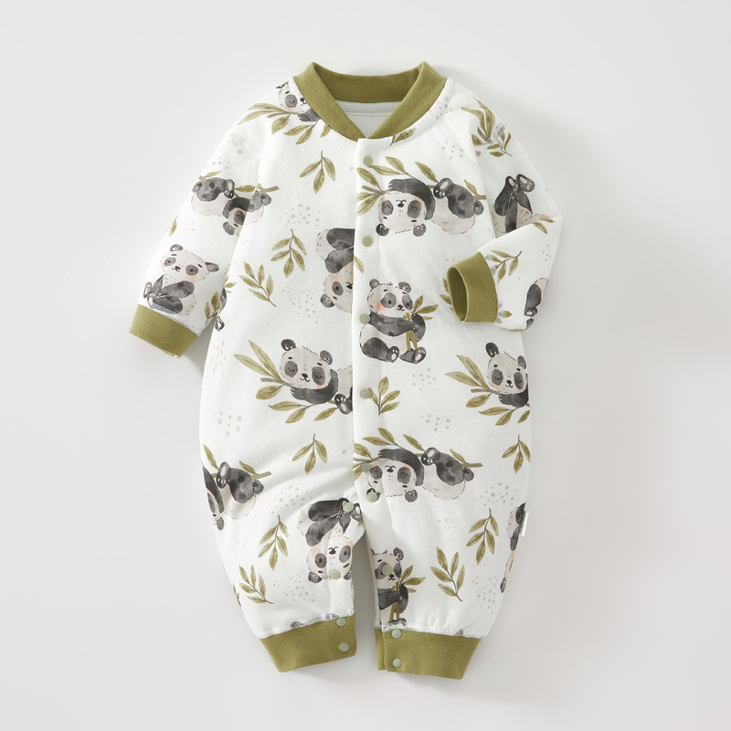 Bērnu kombinezonā ar kokvilnas pildījumu, garas piedurknes, vecums 1–3 gadi, pavasaris-rudens-zima, pogu aizdare