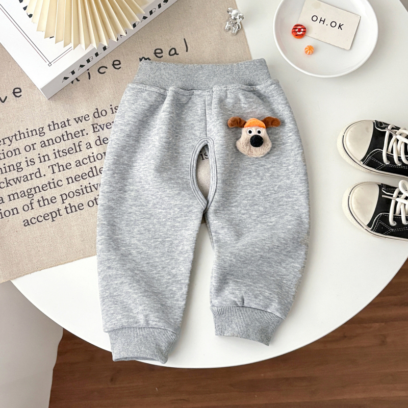 Pantaloni bebe cu crotie deschisă, fleece, tricot din bumbac, 1–3 ani, iarnă/toamnă/primăvară