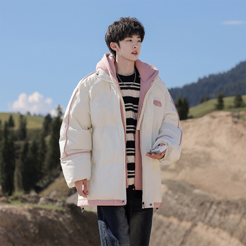 Kokvilnas jaka ar kapuci, mānīgs divdaļīgā stila izskats, audums: Little Oxford, 100% poliesteris, oderējums: kokvilna, pildījums: poliester-kokvilna