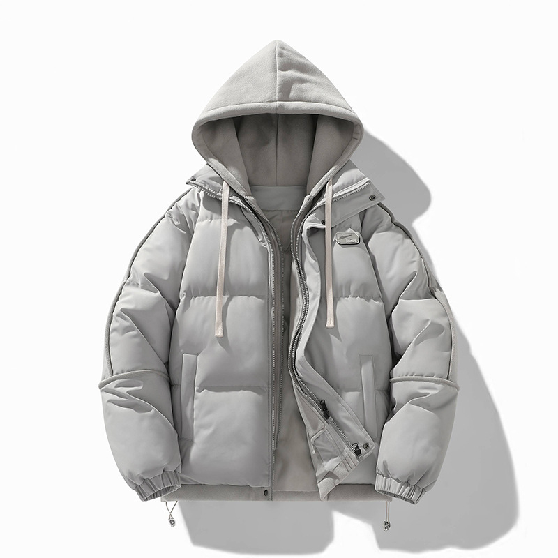 Kokvilnas jaka ar kapuci, mānīgs divdaļīgā stila izskats, audums: Little Oxford, 100% poliesteris, oderējums: kokvilna, pildījums: poliester-kokvilna