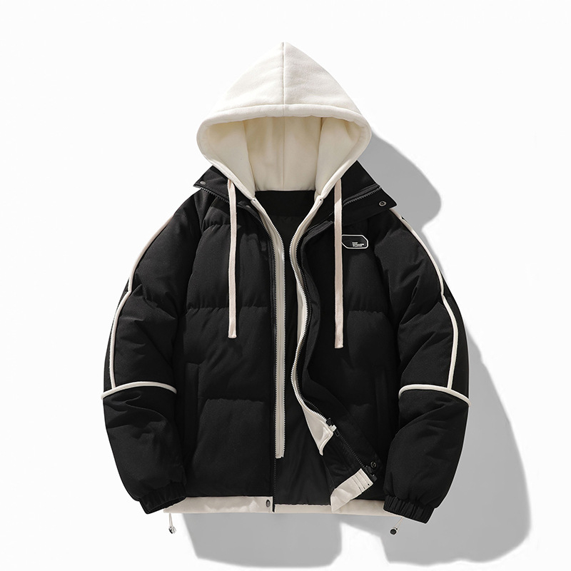 Kokvilnas jaka ar kapuci, mānīgs divdaļīgā stila izskats, audums: Little Oxford, 100% poliesteris, oderējums: kokvilna, pildījums: poliester-kokvilna